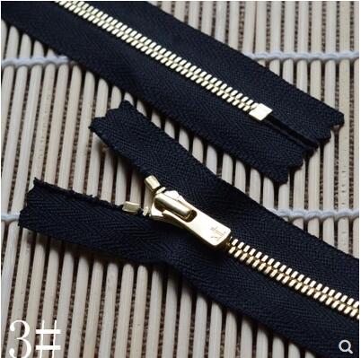 3#金銅閉口黑拉鏈10-60cmykk玉米牙拉鏈 YK