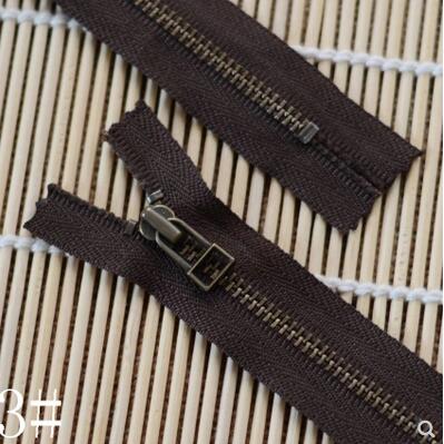 古銅拉鏈 3號青古銅閉口10-80cm 咖啡拉鏈